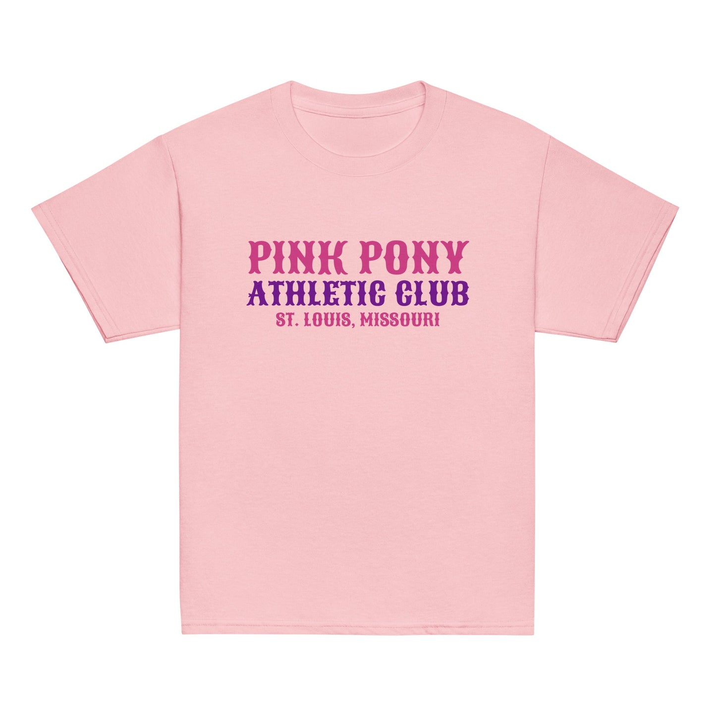 Classic | Youth T Shirt | Pink Pony Athletic Club | Athletic Wordmark Logo