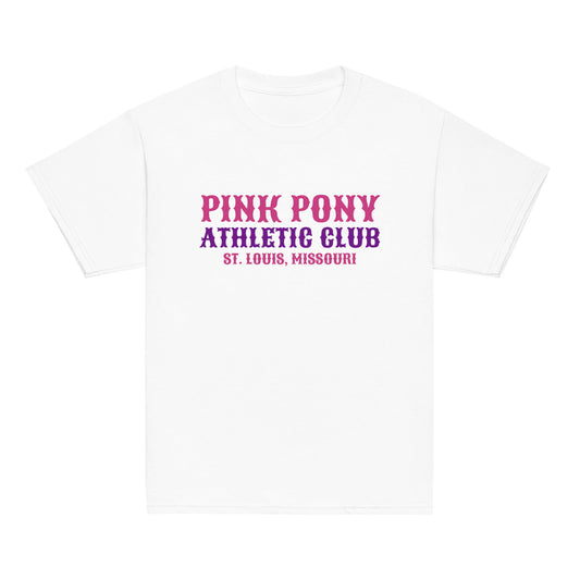Classic | Youth T Shirt | Pink Pony Athletic Club | Athletic Wordmark Logo