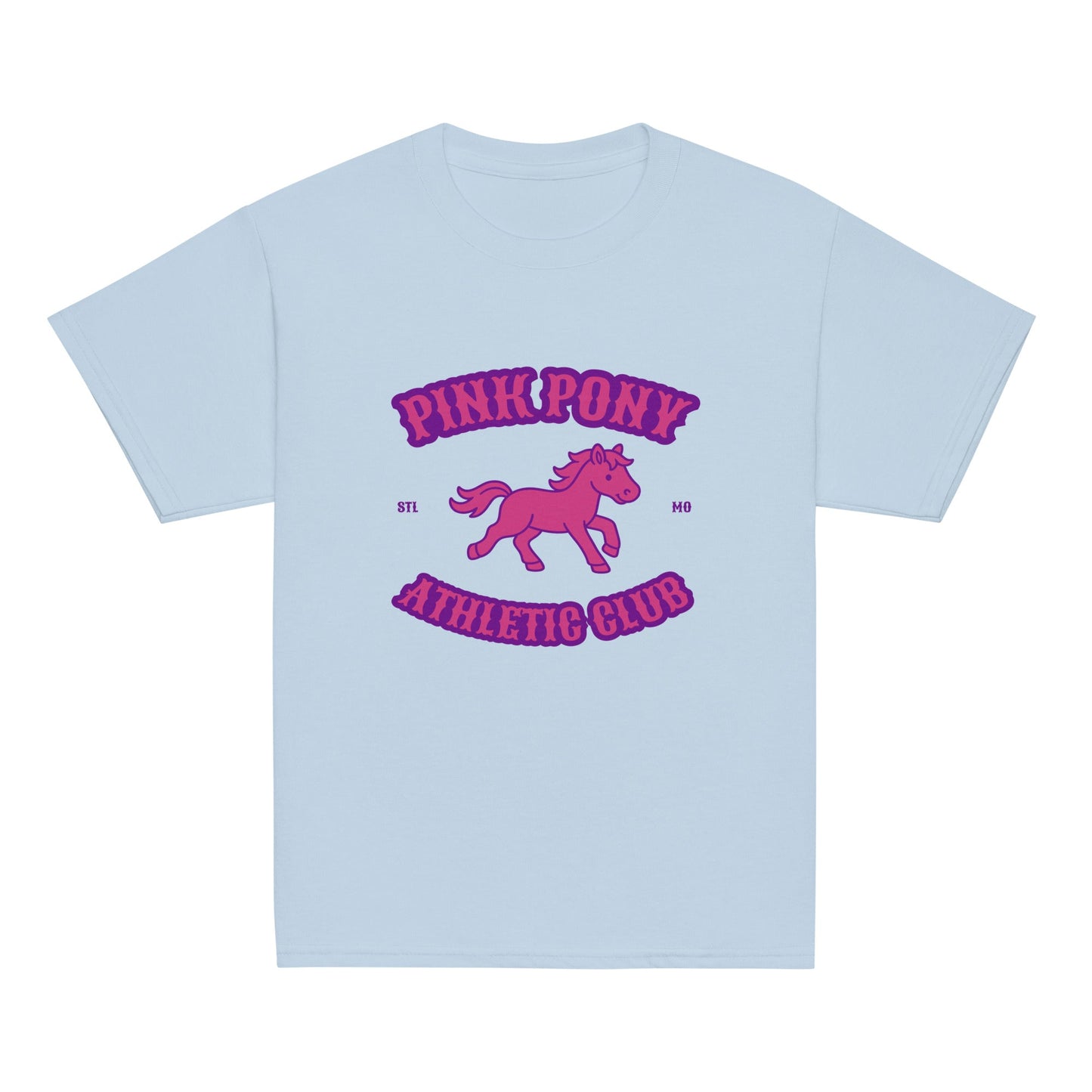 Classic | Youth T Shirt | Pink Pony Athletic Club | Crest Logo