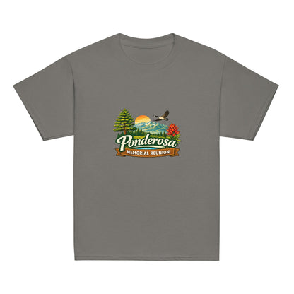Classic | Youth T Shirt | Ponderosa Reunion | Painted Mountain Crest Logo