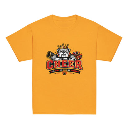 Classic | Youth T Shirt | PTE Bulldog Cheer | Crest Logo