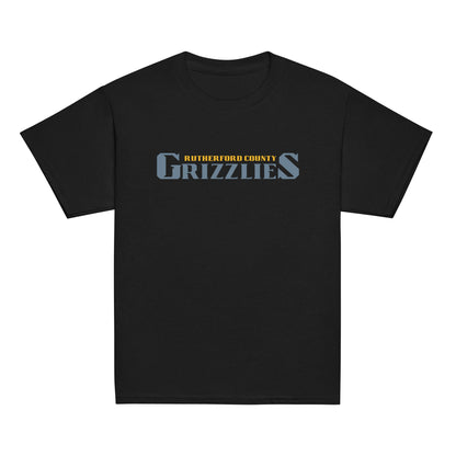 Classic | Youth T Shirt | Rutherford County Grizzlies Football | Alt Script Logo