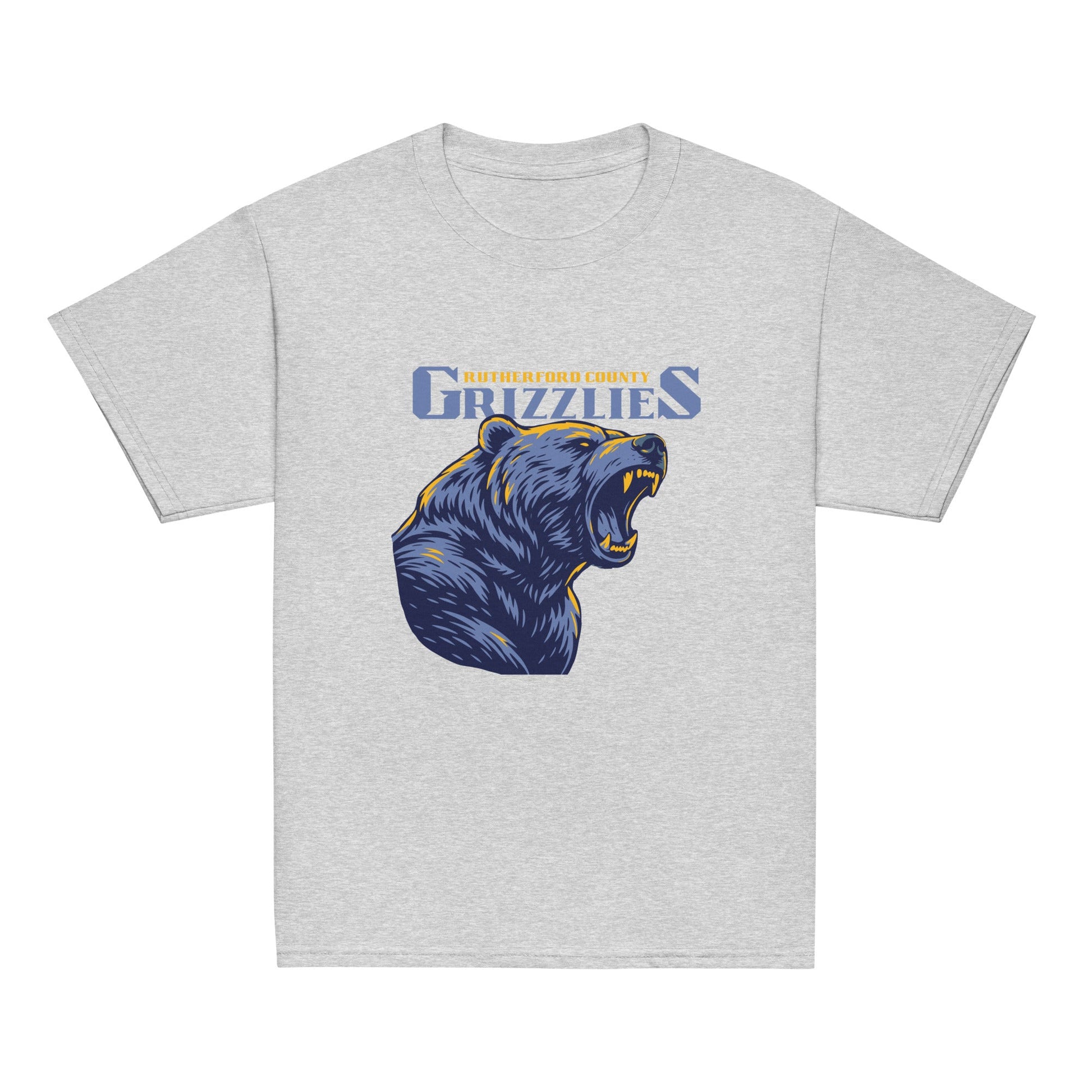 Classic | Youth T Shirt | Rutherford County Grizzlies Football | Big Grizzlies Logo