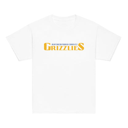 Classic | Youth T Shirt | Rutherford County Grizzlies Football | Script Logo