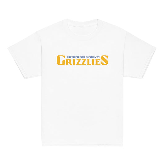 Classic | Youth T Shirt | Rutherford County Grizzlies Football | Script Logo