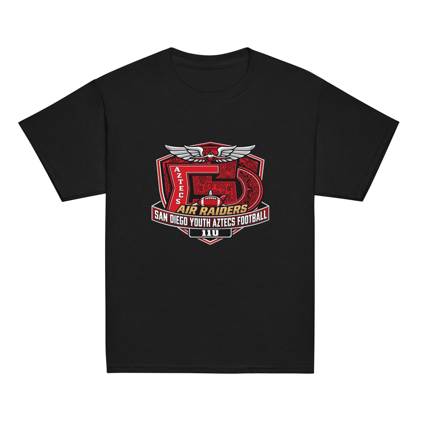 Classic | Youth T Shirt | San Diego Youth Aztecs Football 11u Air Raiders | Shield Logo