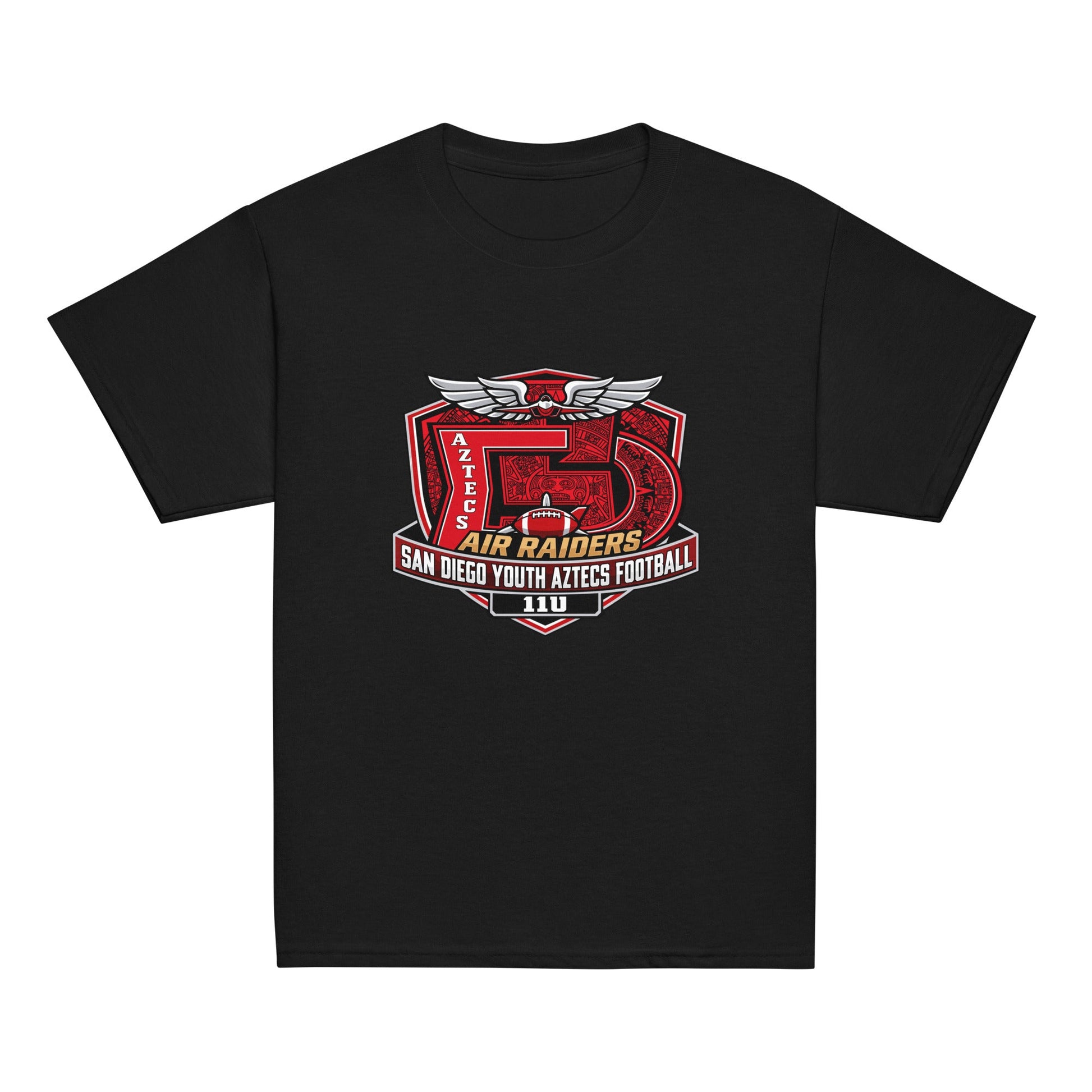 Classic | Youth T Shirt | San Diego Youth Aztecs Football 11u Air Raiders | Shield Logo