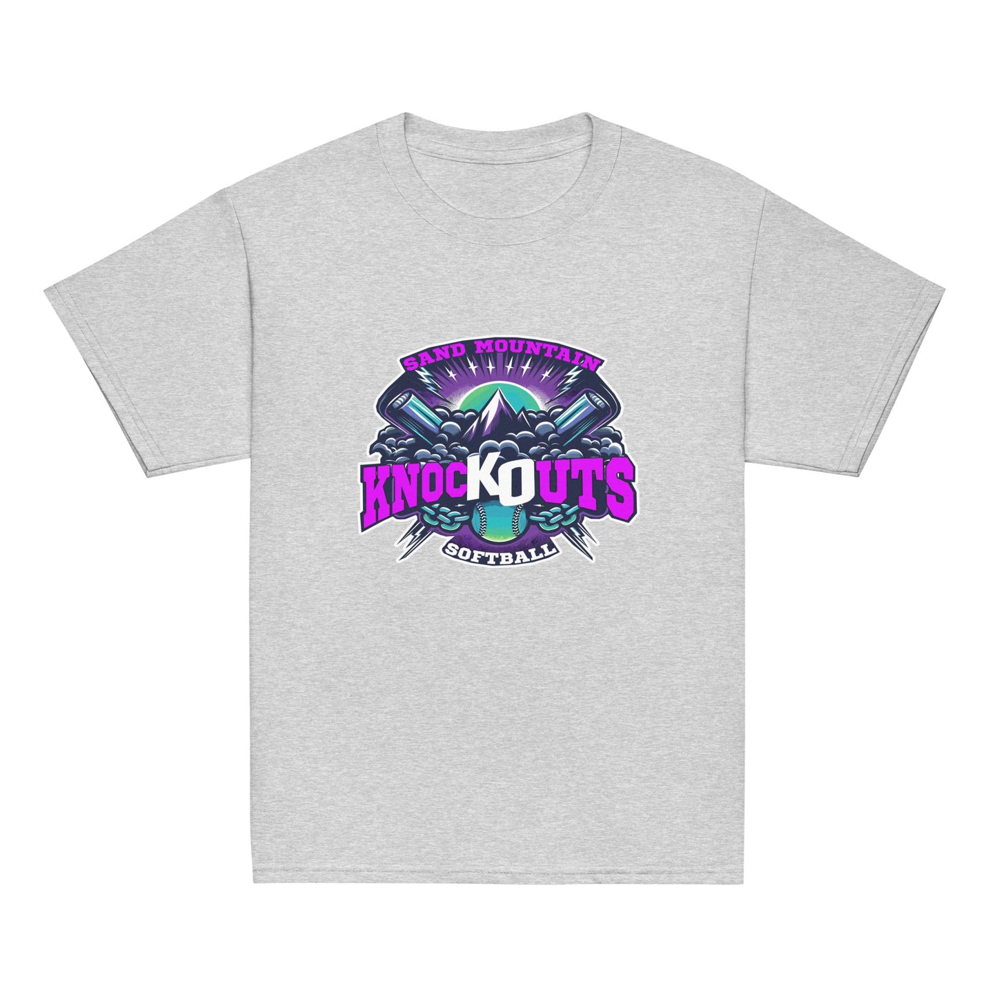 Classic | Youth T Shirt | Sand Mountain Knockouts | Ball & Bat Logo