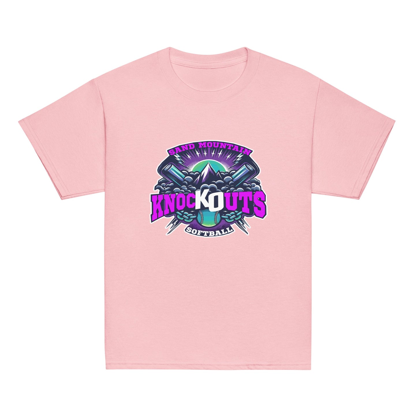 Classic | Youth T Shirt | Sand Mountain Knockouts | Ball & Bat Logo