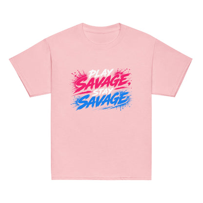 Classic | Youth T Shirt | Savage Softball | Play Stay Logo