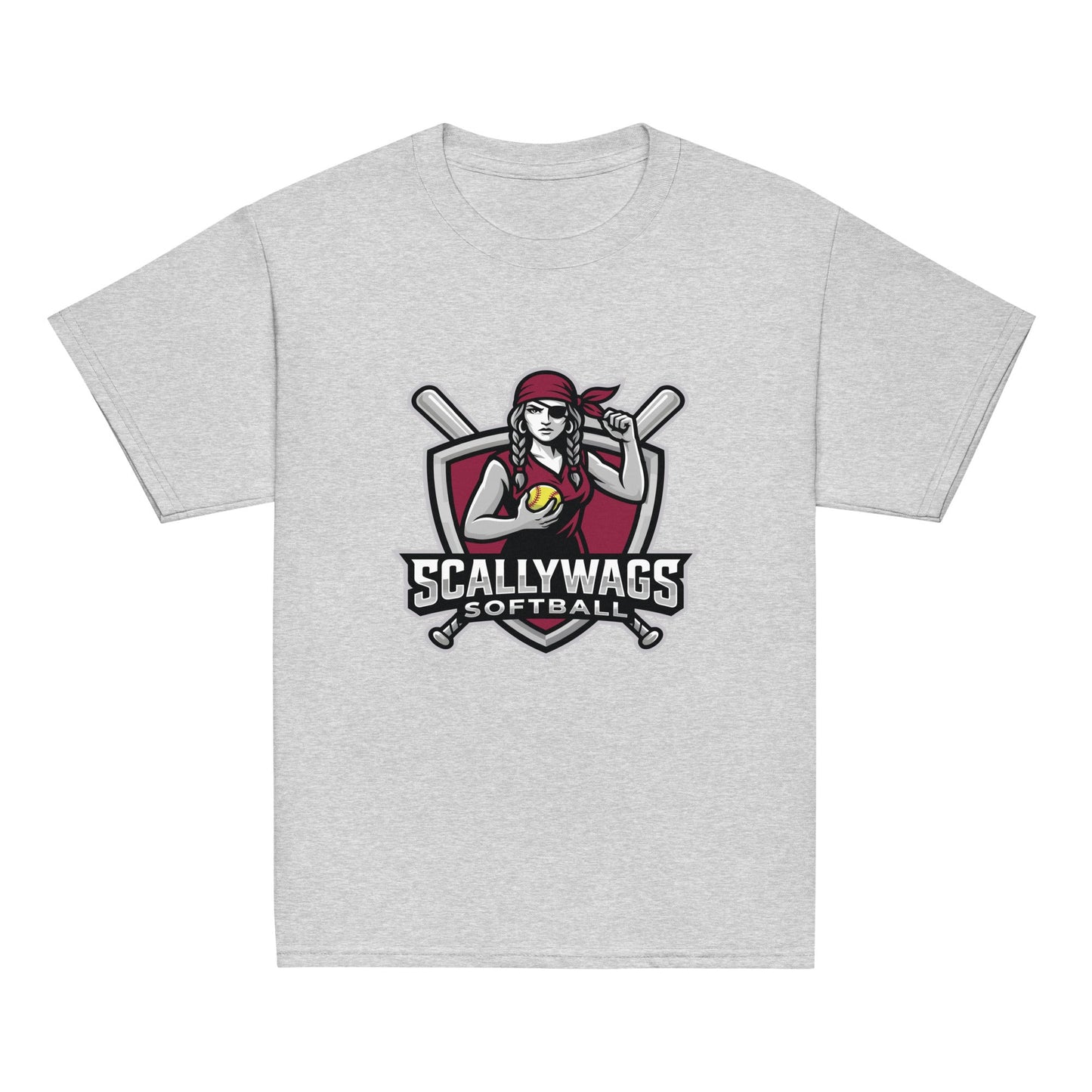 Classic | Youth T Shirt | Scallywags Softball | Crest Logo