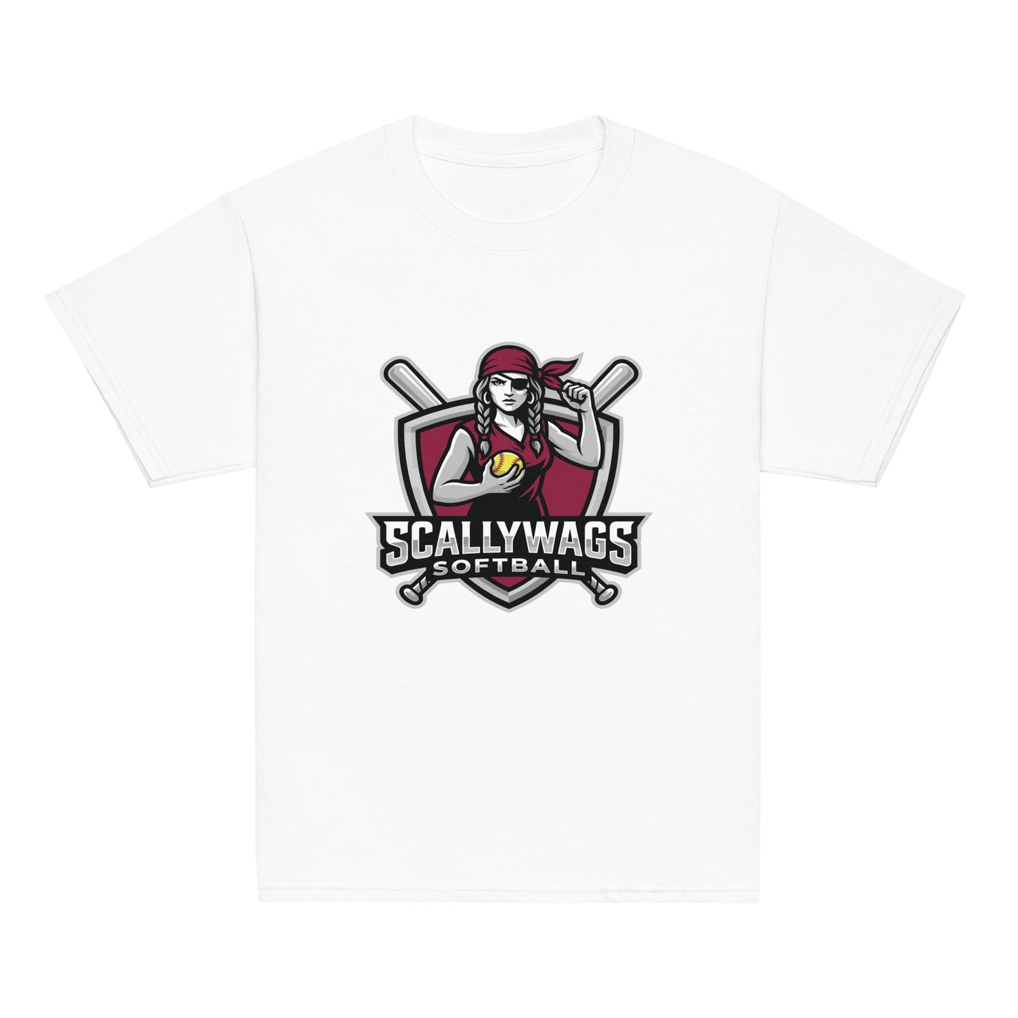 Classic | Youth T Shirt | Scallywags Softball | Crest Logo