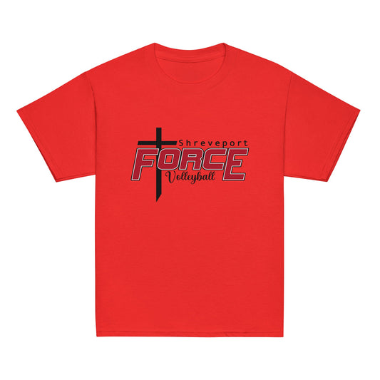 Classic | Youth T Shirt | Shreveport Force Volleyball | Crest Logo