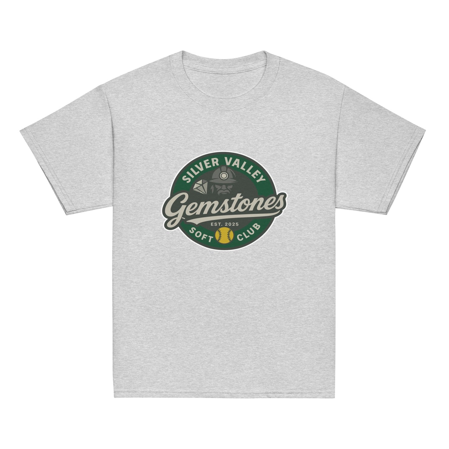 Classic | Youth T Shirt | Silver Valley Gemstones | Badge Logo