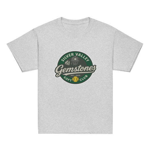 Classic | Youth T Shirt | Silver Valley Gemstones | Badge Logo