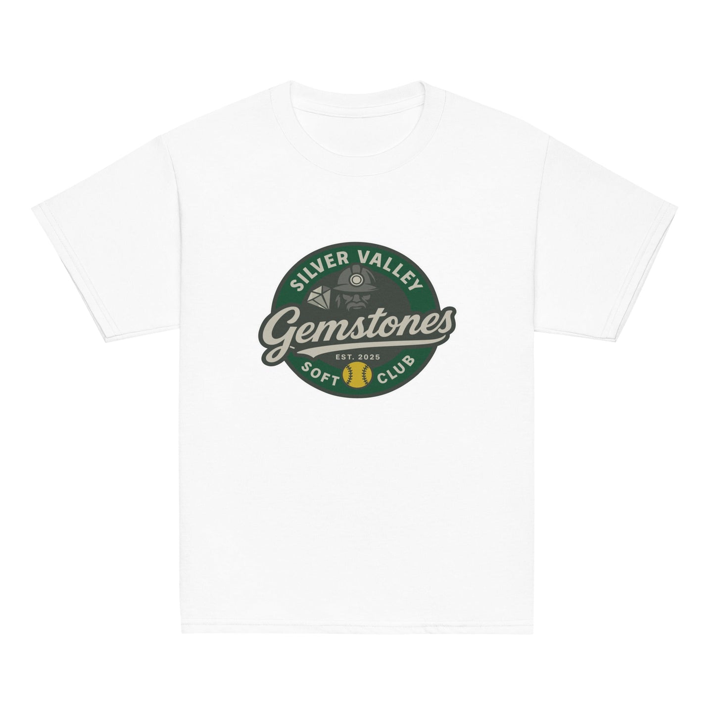 Classic | Youth T Shirt | Silver Valley Gemstones | Badge Logo