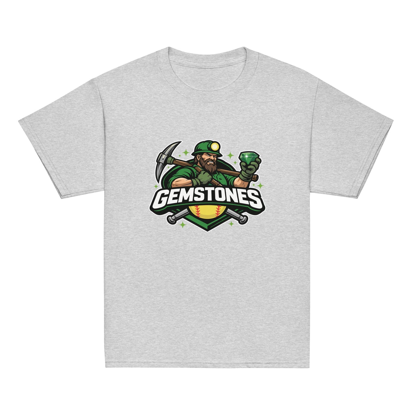 Classic | Youth T Shirt | Silver Valley Gemstones | Emerald Valley Logo