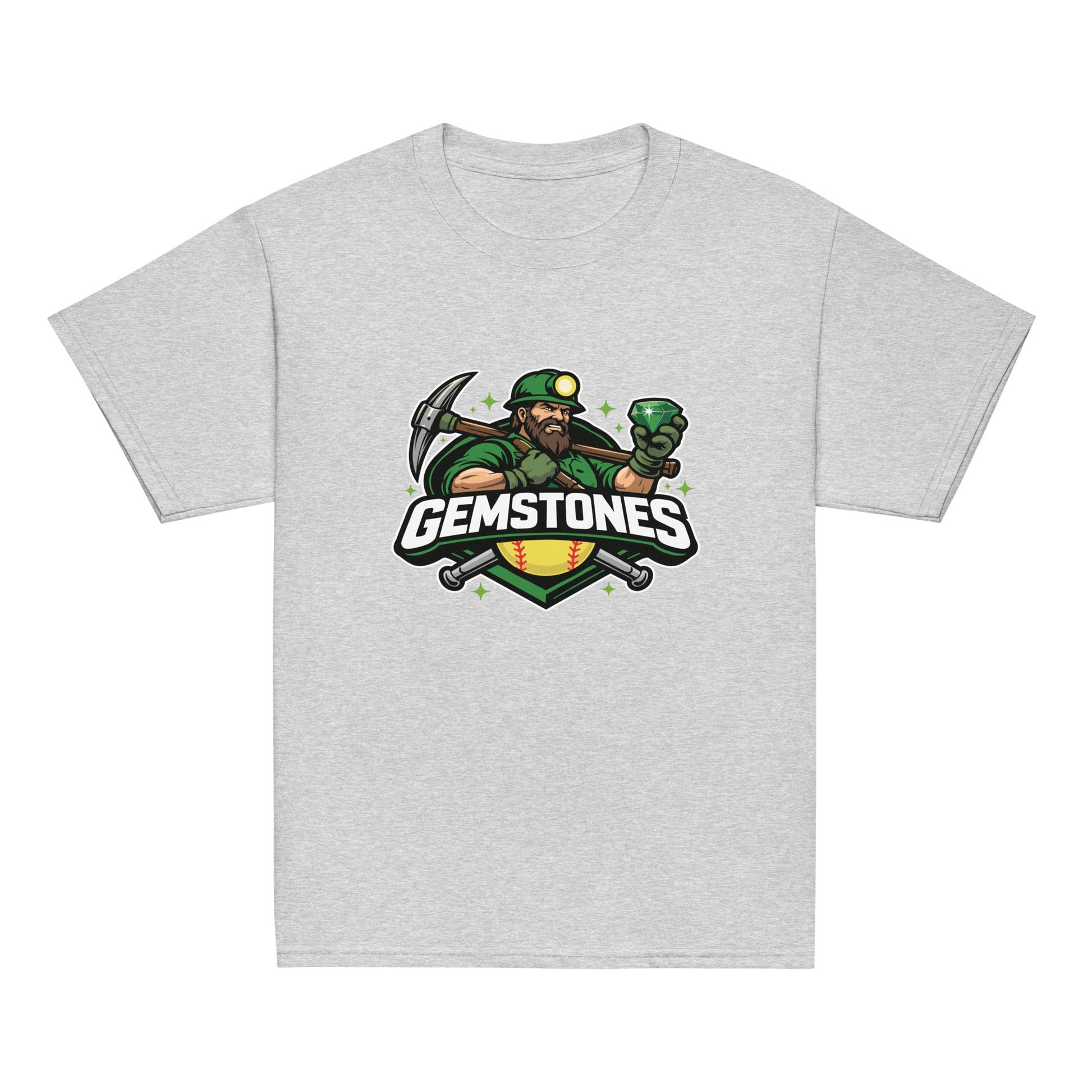 Classic | Youth T Shirt | Silver Valley Gemstones | Emerald Valley Logo