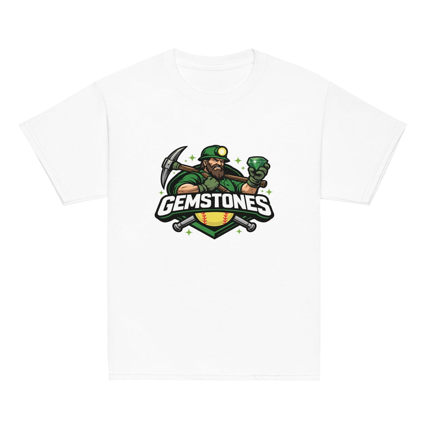 Classic | Youth T Shirt | Silver Valley Gemstones | Emerald Valley Logo