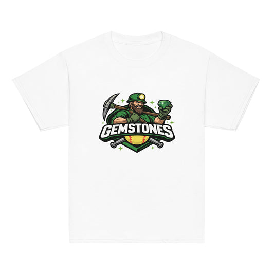 Classic | Youth T Shirt | Silver Valley Gemstones | Emerald Valley Logo