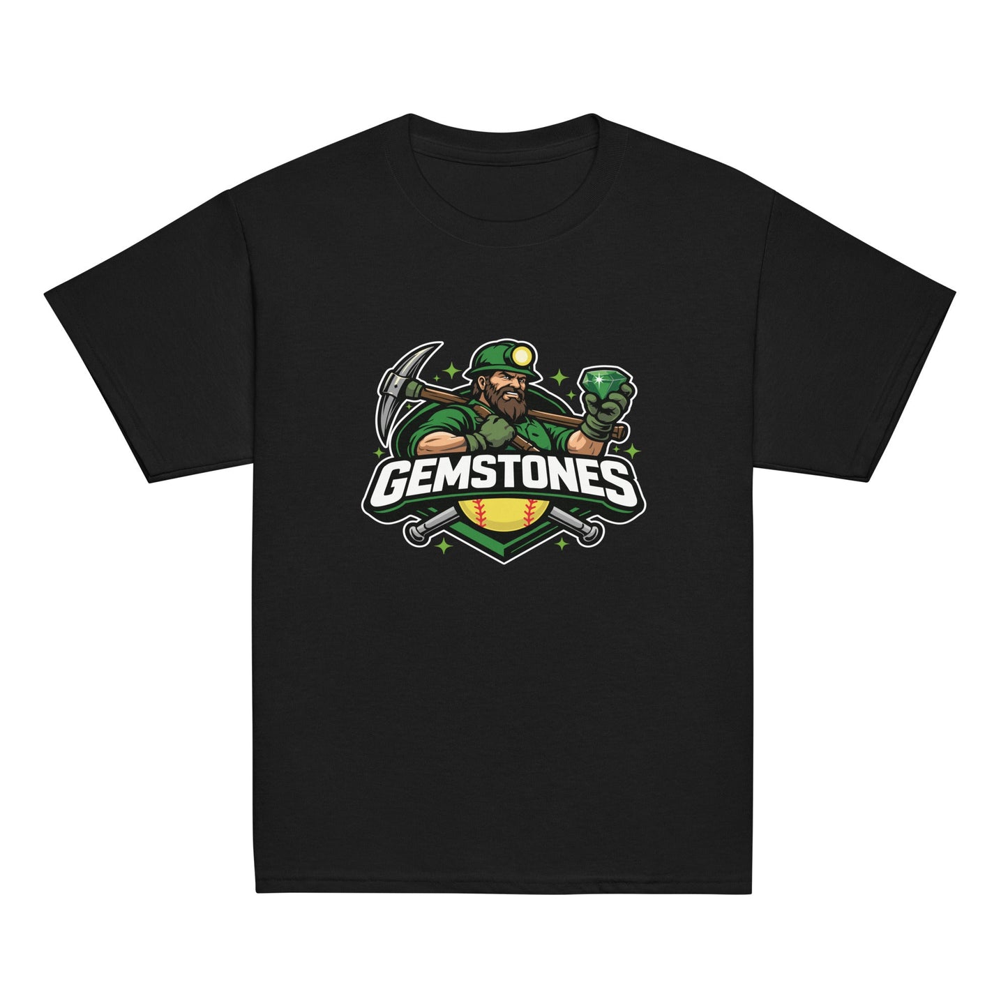 Classic | Youth T Shirt | Silver Valley Gemstones | Emerald Valley Logo