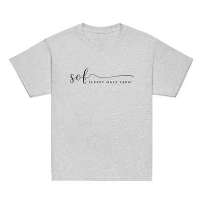 Classic | Youth T Shirt | Sleepy Oaks Farm | Script Logo