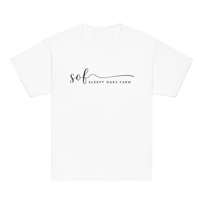 Classic | Youth T Shirt | Sleepy Oaks Farm | Script Logo