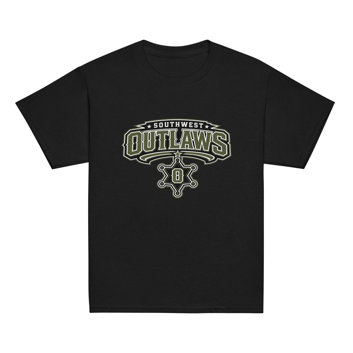 Classic | Youth T Shirt | Southwest Outlaws | Frontier Athletics Logo