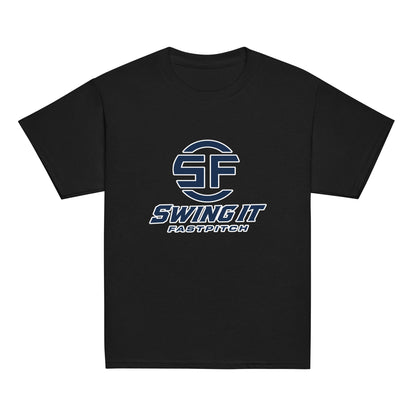 Classic | Youth T Shirt | Swing It Fastpitch | Crest Logo