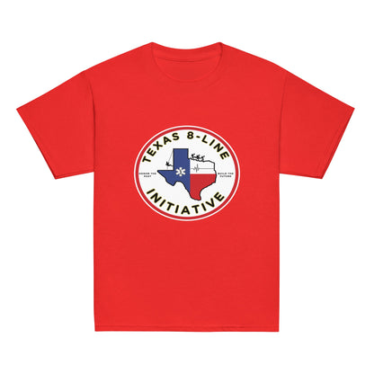 Classic | Youth T Shirt | Texas 8 - Line Initiative | Badge Logo