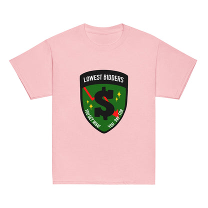 Classic | Youth T Shirt | The Lowest Bidders | Emblem Logo