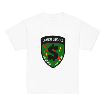 Classic | Youth T Shirt | The Lowest Bidders | Emblem Logo