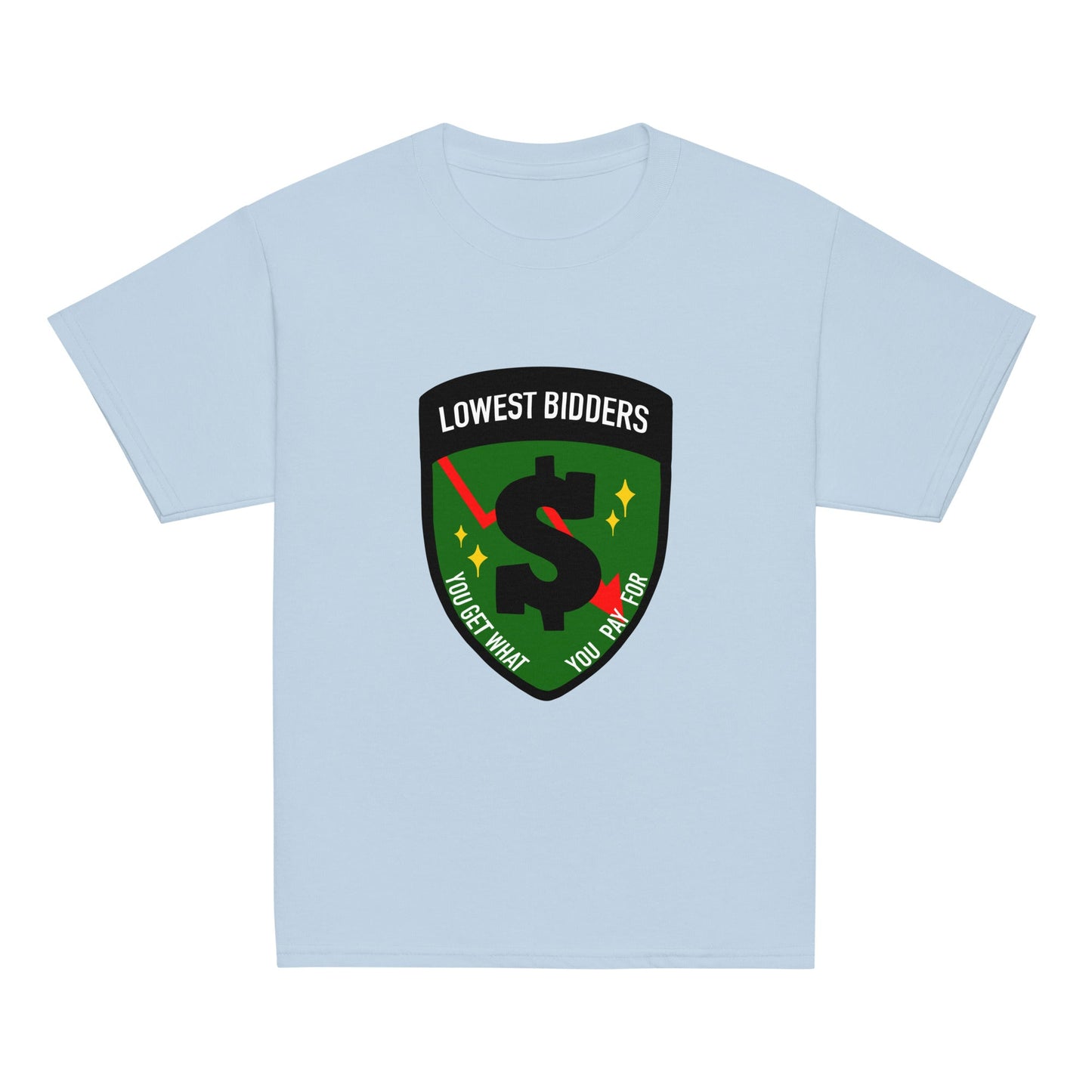 Classic | Youth T Shirt | The Lowest Bidders | Emblem Logo