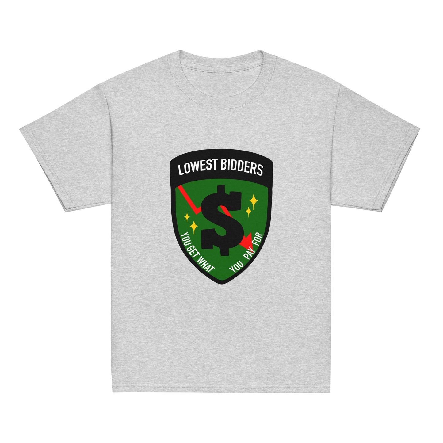 Classic | Youth T Shirt | The Lowest Bidders | Emblem Logo