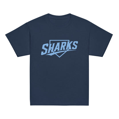 Classic | Youth T Shirt | The Sharks Baseball Team | Crest Logo
