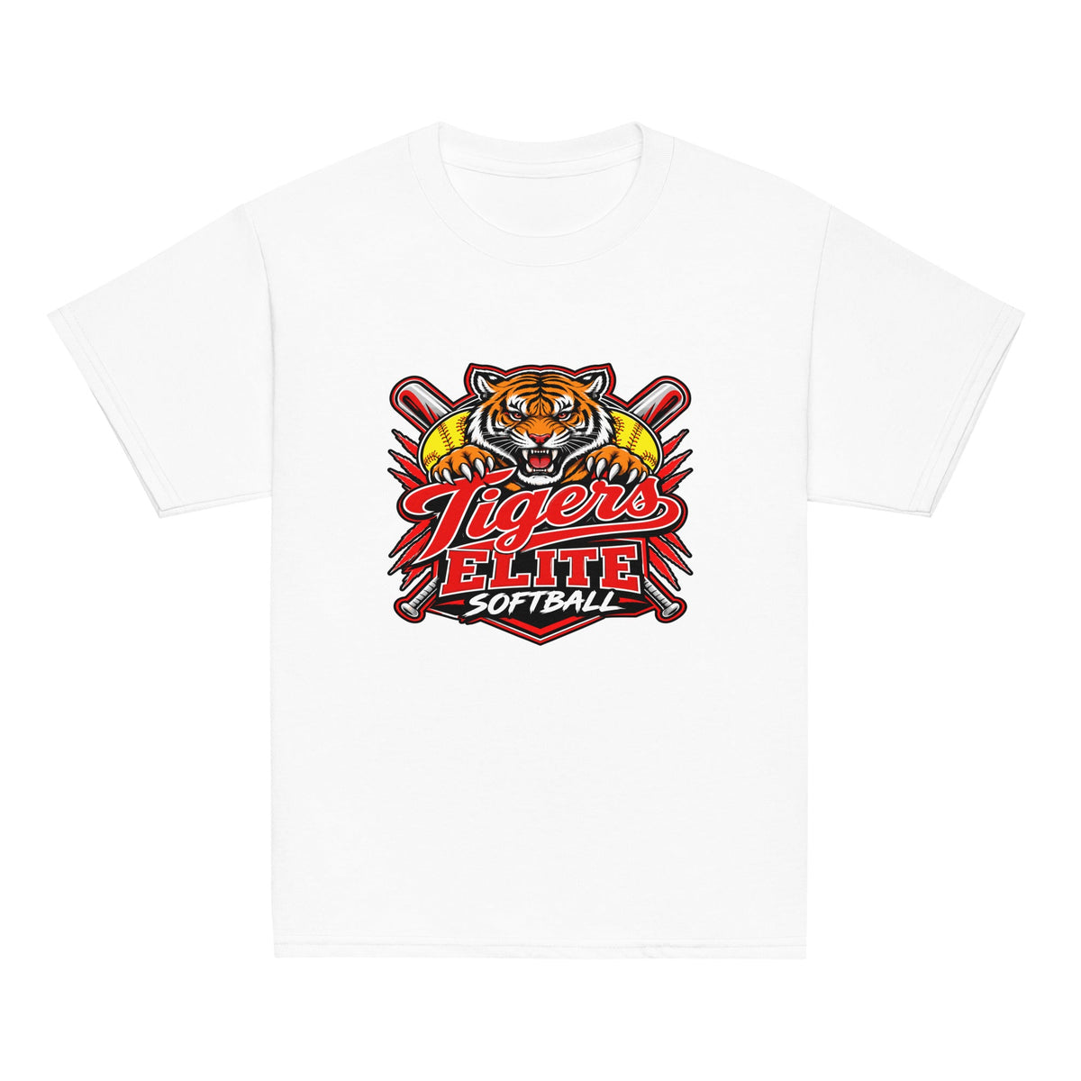 Classic | Youth T Shirt | Tigers Elite Softball | Emblem Logo