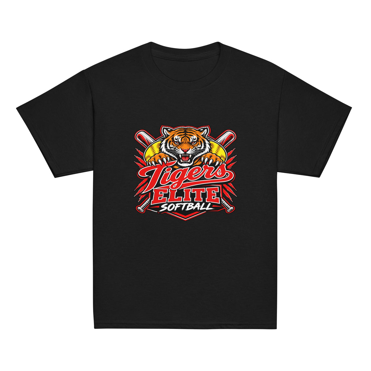 Classic | Youth T Shirt | Tigers Elite Softball | Emblem Logo