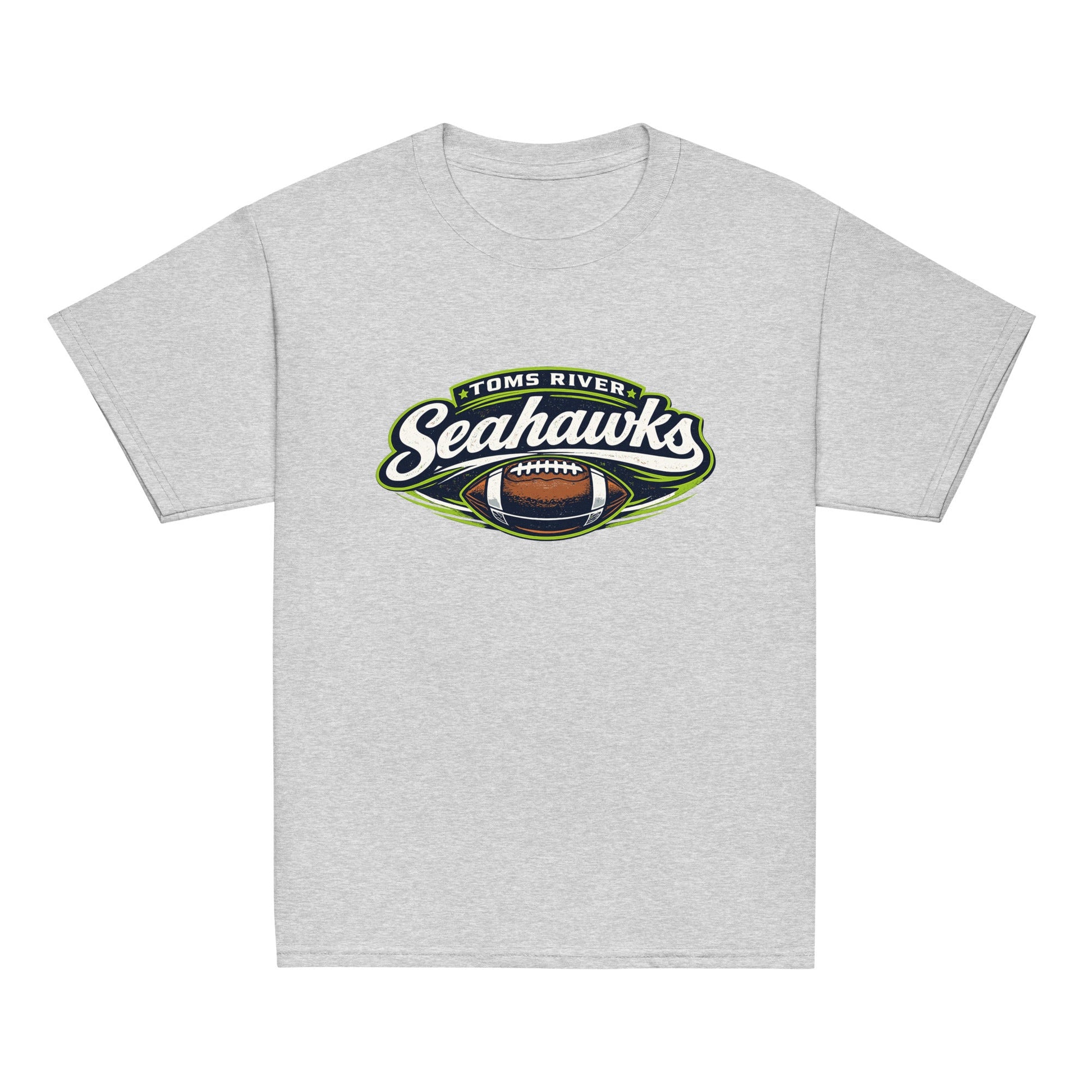 Classic | Youth T Shirt | Toms River Seahawks | Football Emblem Logo
