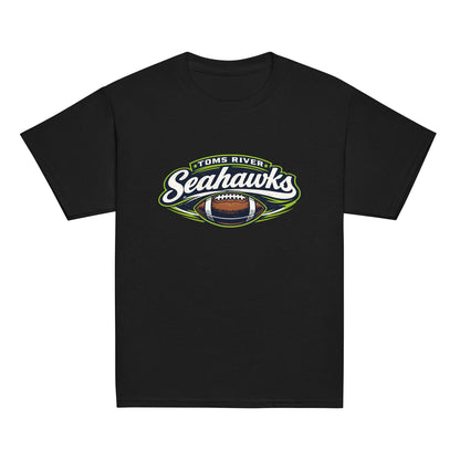 Classic | Youth T Shirt | Toms River Seahawks | Football Emblem Logo
