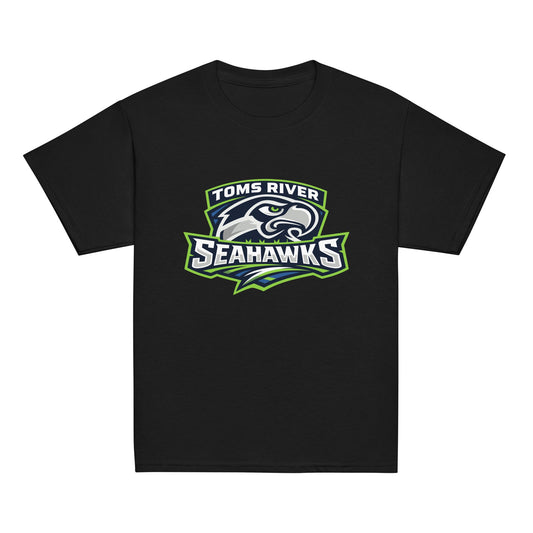 Classic | Youth T Shirt | Toms River Seahawks | Mascot Script Logo