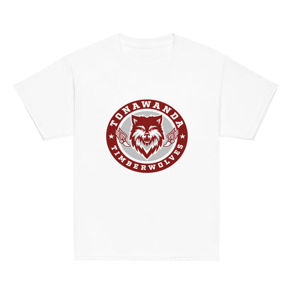 Classic | Youth T Shirt | Tonawanda High School Track and Field | Mascot Badge Logo