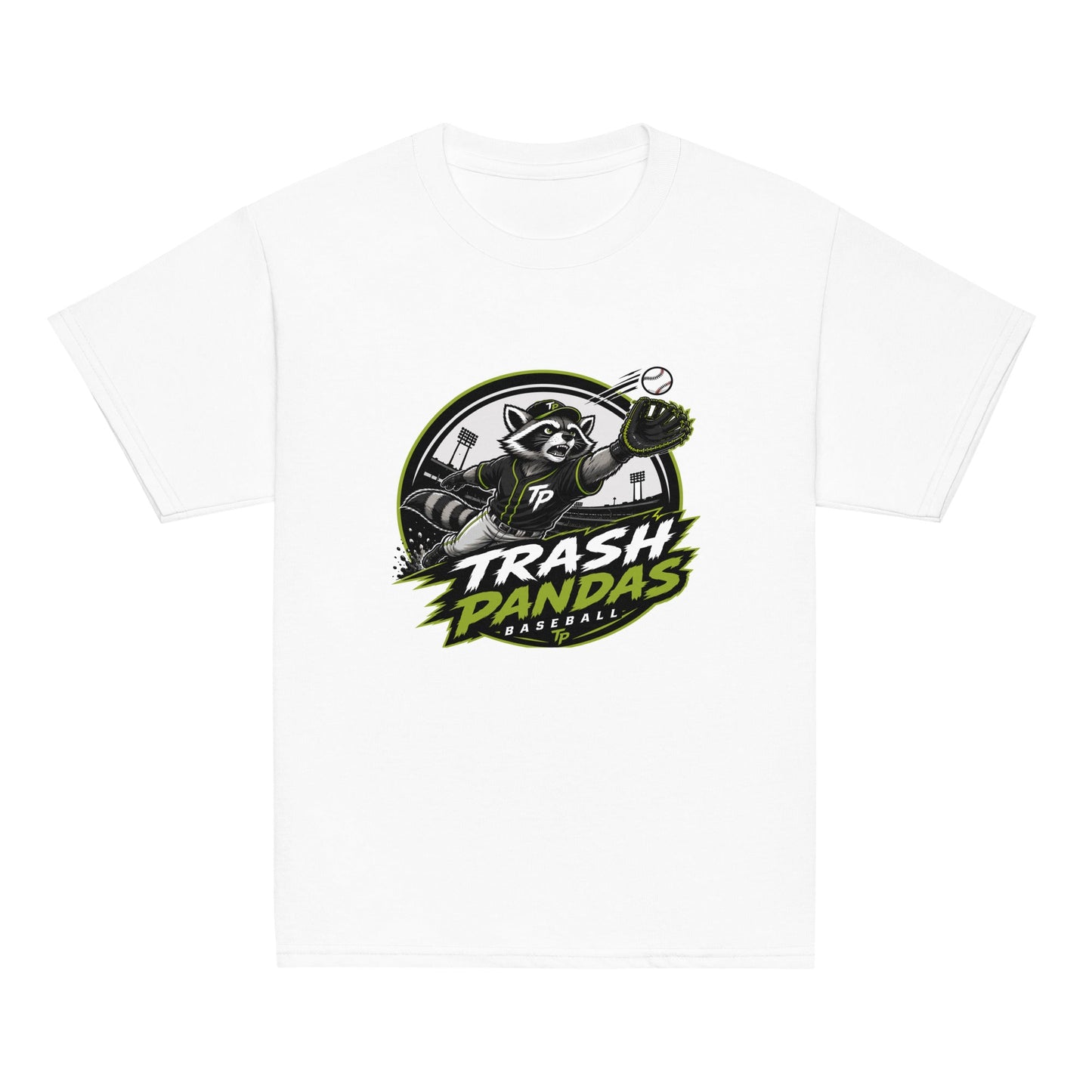 Classic | Youth T Shirt | Trash Pandas Baseball Organization | Emblem Logo
