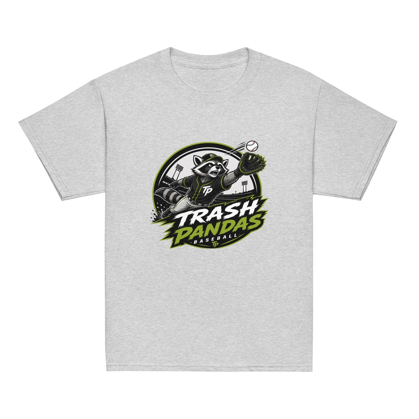 Classic | Youth T Shirt | Trash Pandas Baseball Organization | Emblem Logo