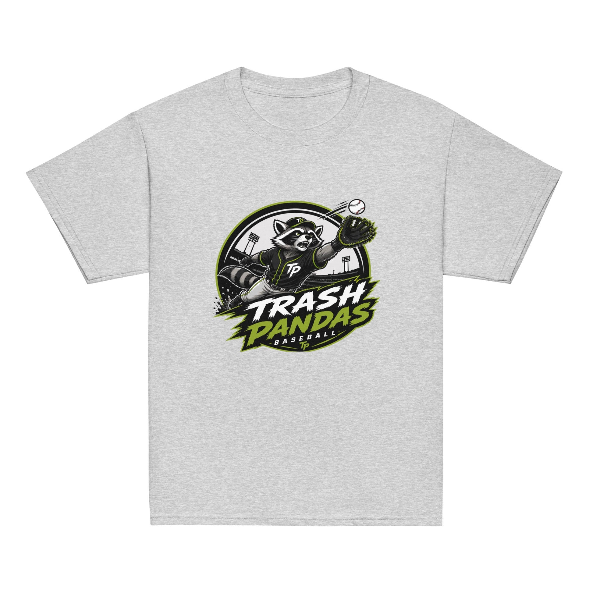 Classic | Youth T Shirt | Trash Pandas Baseball Organization | Emblem Logo