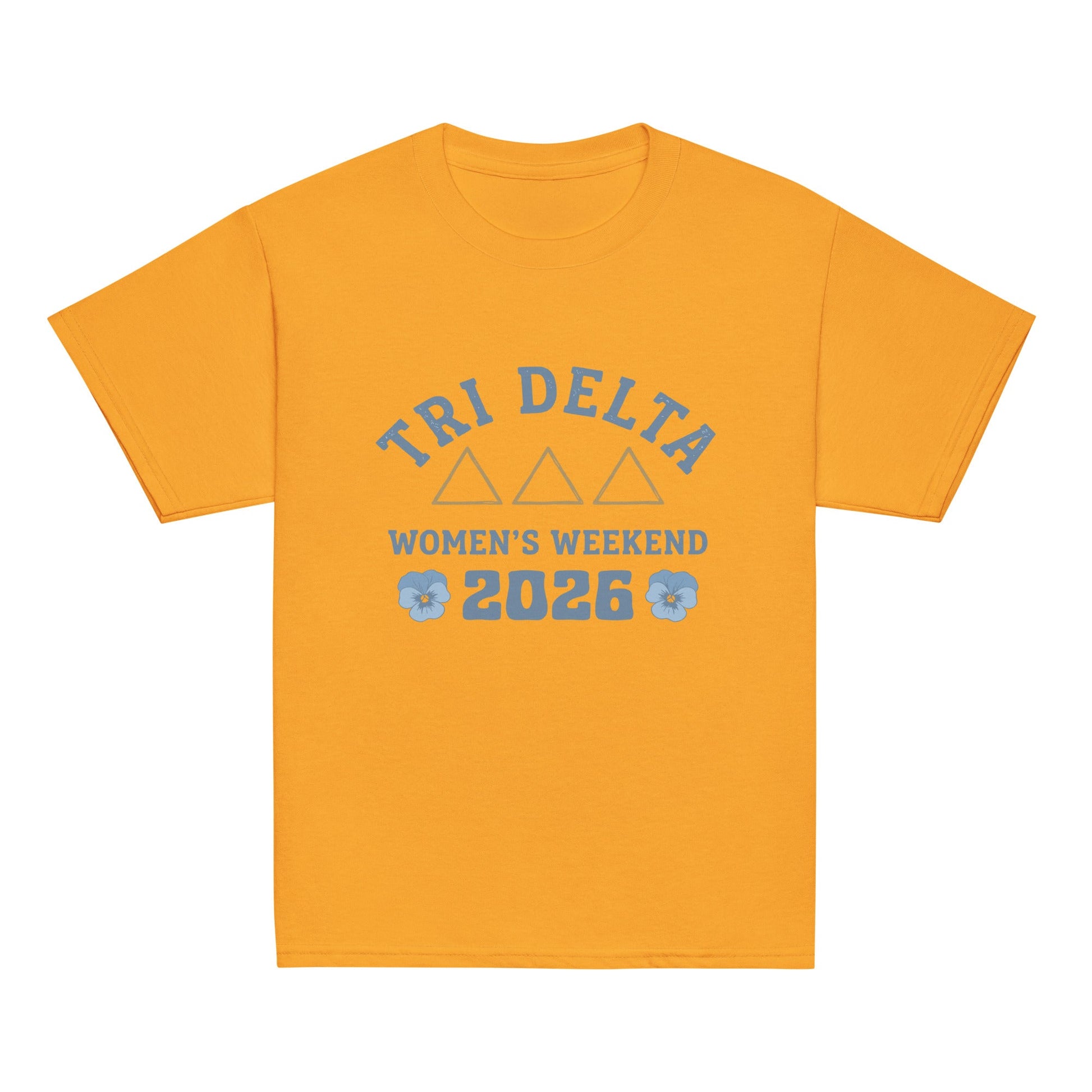 Classic | Youth T Shirt | Tri Delta Epsilon | Sisterhood Script Logo