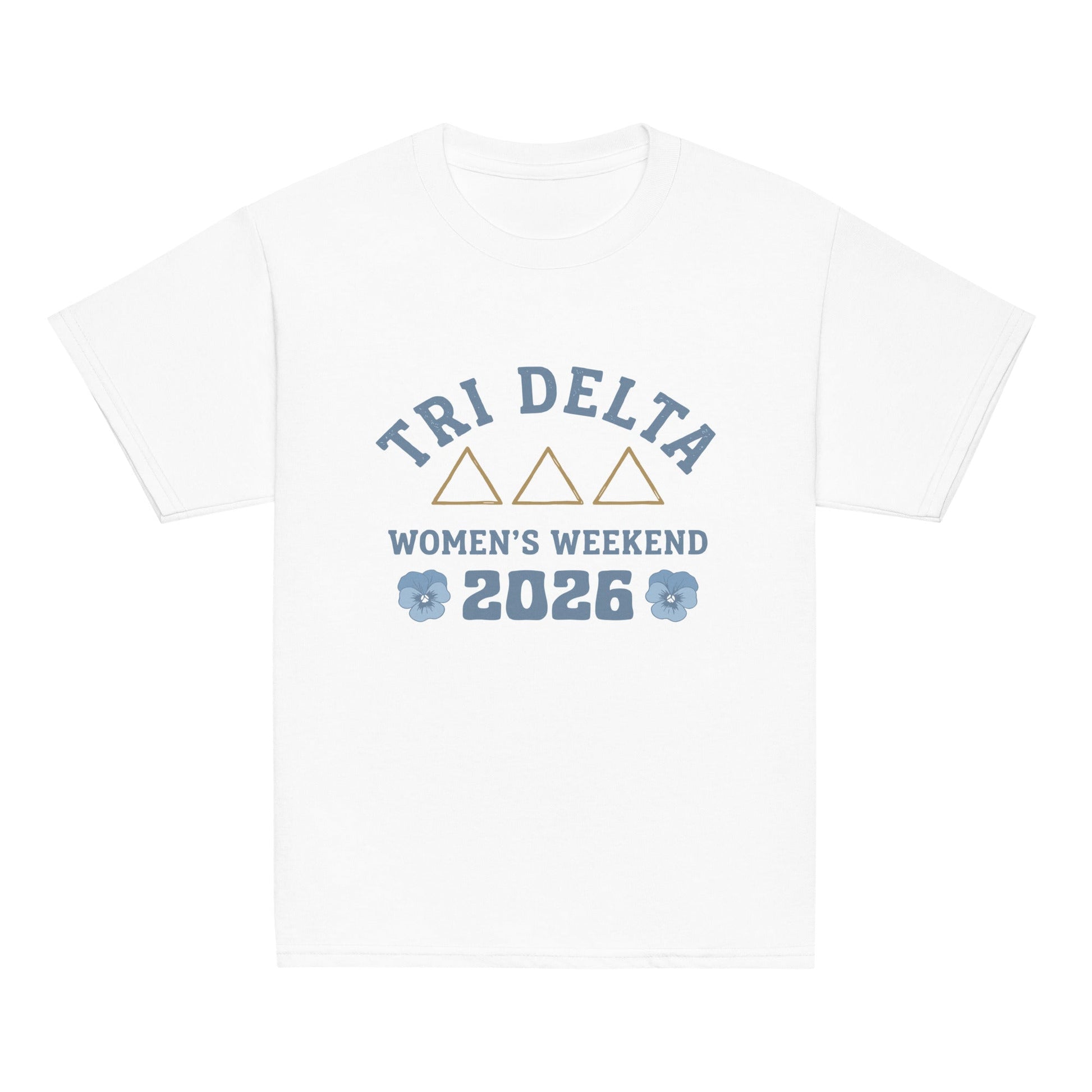 Classic | Youth T Shirt | Tri Delta Epsilon | Sisterhood Script Logo