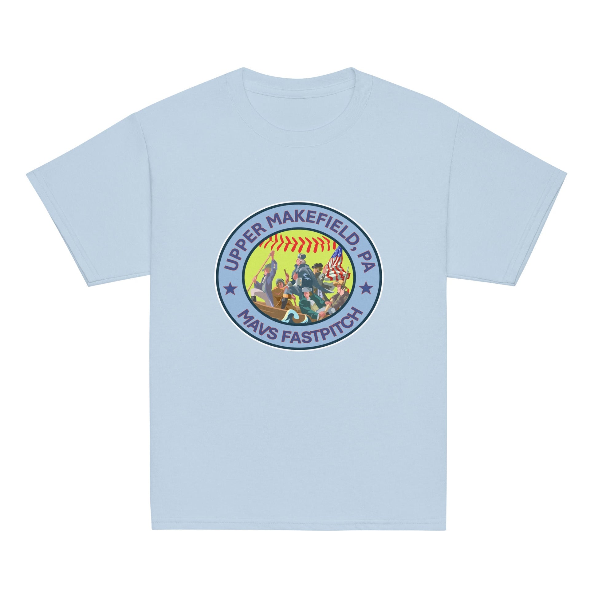 Classic | Youth T Shirt | Upper Makefield Mavs Fastpitch | Crossing Badge Logo