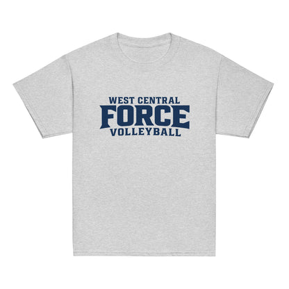 Classic | Youth T Shirt | West Central Force Volleyball | Blue Logo