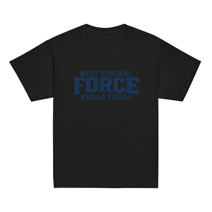 Classic | Youth T Shirt | West Central Force Volleyball | Blue Logo