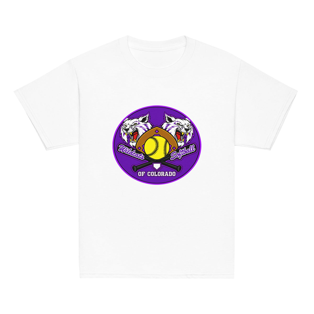 Classic | Youth T Shirt | Wildcats Softball | Badge Logo
